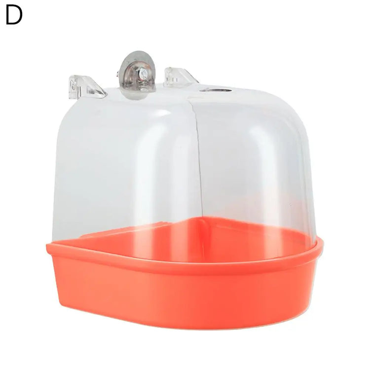 Hanging Bird Bath Box, Parakeet Shower Caged ,Parrot Bath Box Bird For Pet Brids For Canary, Budgerigar, Cockatiel,Parrots