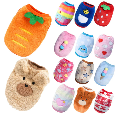 Warm Fleece Winter Clothes for Small Dogs & Cats | Soft Pet Jacket | For Chihuahua, Puppy & Kitten (XXS–XL)