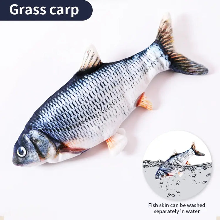 Cat/Dog Toy – USB Charging Electric Floppy Fish | Simulation Interactive Pet Chew Toy | Teeth Grinding & Training Play Toy