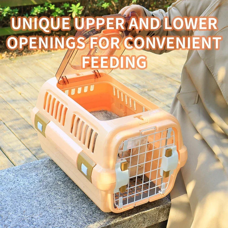 Outdoor Portable Cat Carrier Box | Large Capacity Pet Aviation Box | Cats Transport Cage