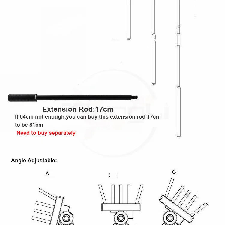 Adjustable Rotatable Aquarium Cleaning Brush – Freshwater & Saltwater Fish Tank Scrubber with Aluminum-Magnesium Handle