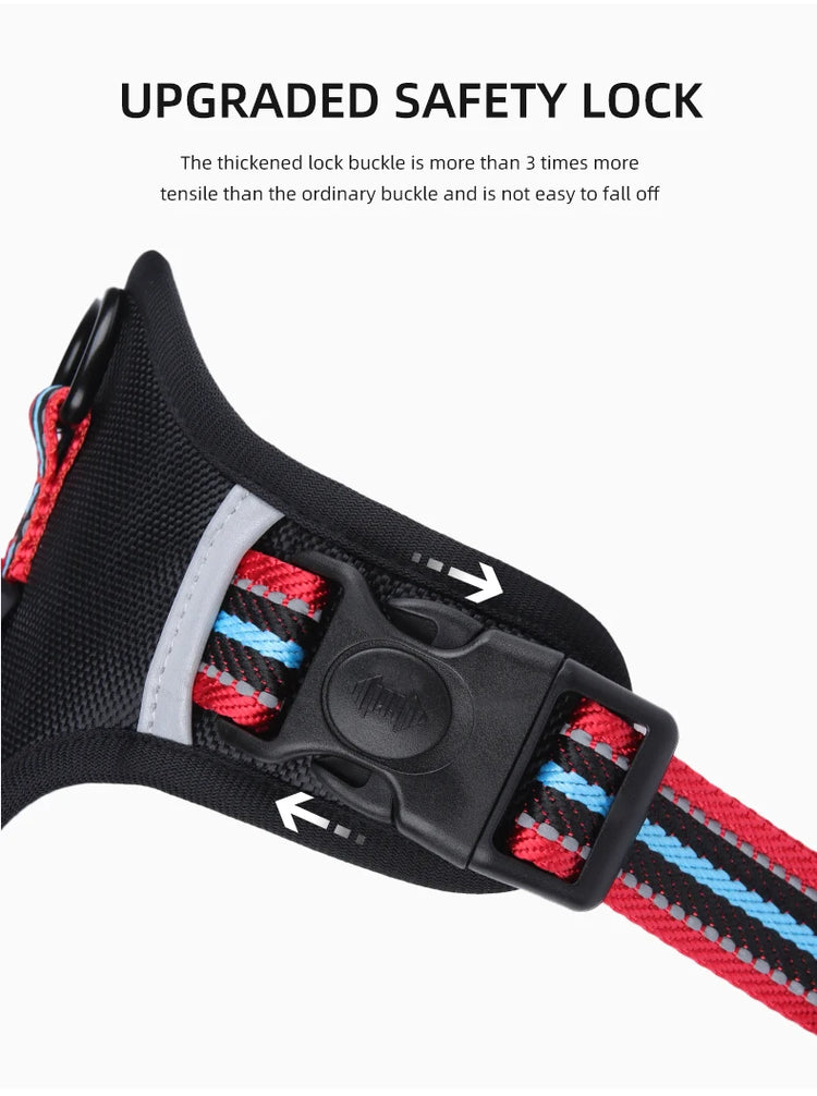 Durable Nylon Dog Harness with Handle – Travel-Friendly, Lightweight & Explosion-Proof Vest for All Dog Sizes