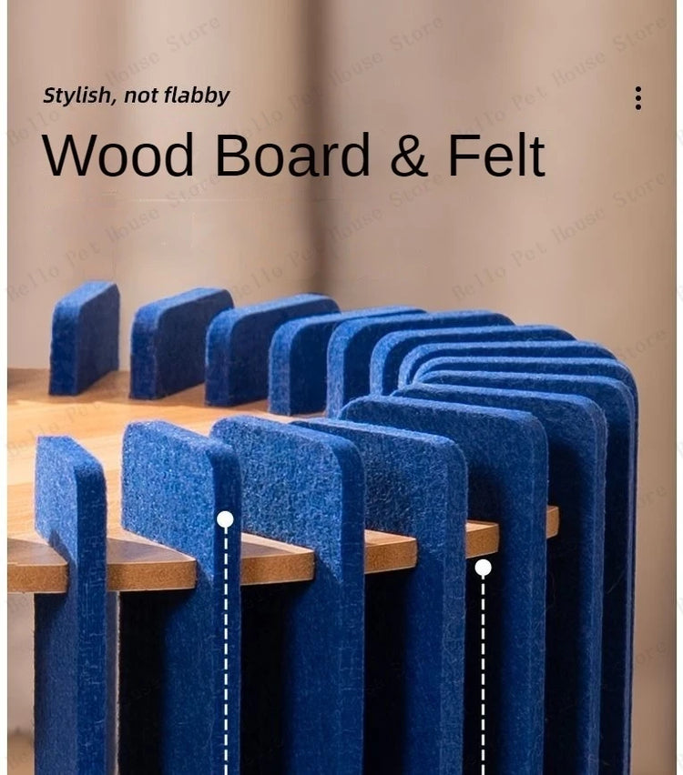 Bird Cage Cat Bed | Luxury Felt Nest for Cats | Breathable & Durable Enclosed Pet Furniture for Comfort & Style