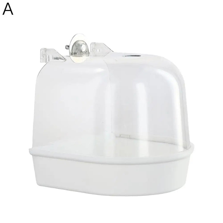 Hanging Bird Bath Box, Parakeet Shower Caged ,Parrot Bath Box Bird For Pet Brids For Canary, Budgerigar, Cockatiel,Parrots