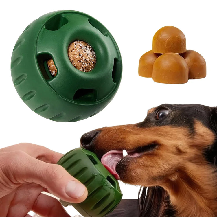 Silicone Refillable Dog Food Ball – Chew Toy & Treat Dispenser for Aggressive Chewers