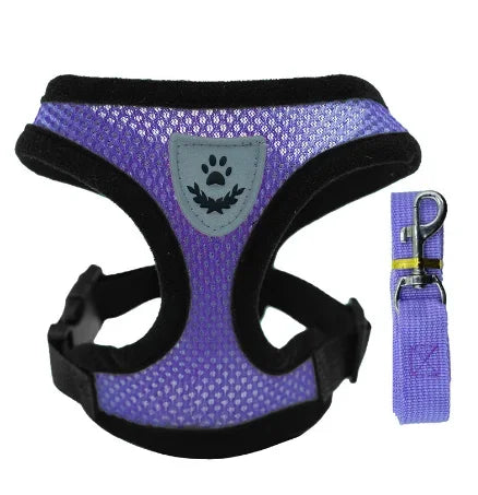Cat Harness Vest | Walking Lead Leash for Puppy Dogs | Polyester Adjustable Mesh Dog Harness | Small Medium Pet Accessories Collar