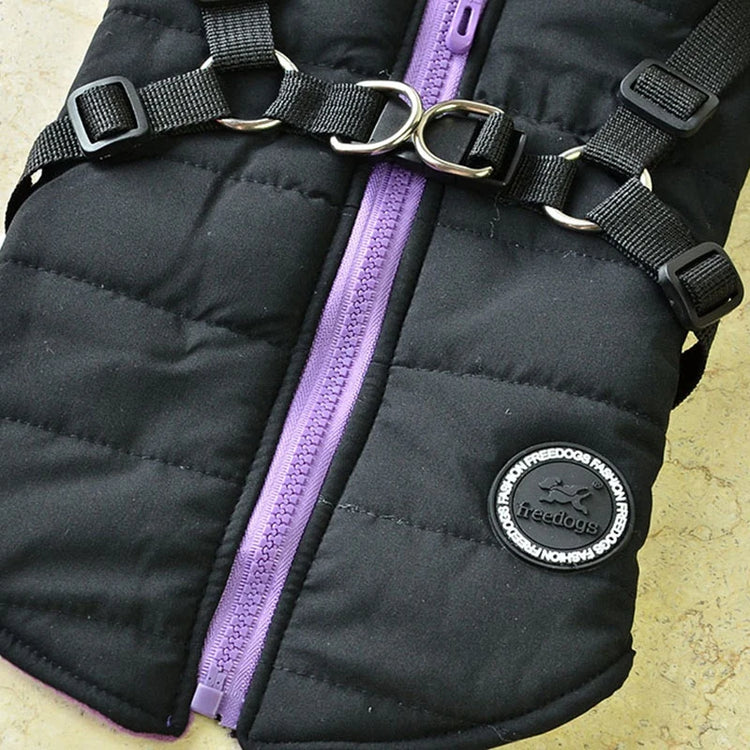 Dog Coat with Harness | Winter Fleece Zipper Jacket | Small Dog Clothes | Winter Cat Apparel |Indoor & Outdoor Pet Gifts