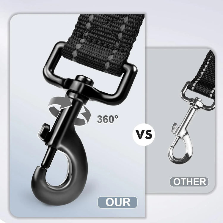 Taglory Short Dog Leash with Traffic Padded Handle | Heavy Duty Nylon Lead for Training & Control | Reflective Threads Pet Leash