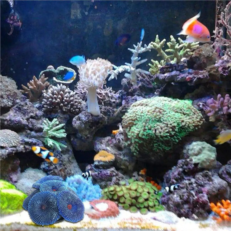 Aquarium Artificial Coral Ornament – Vivid Soft Silicone Simulation Coral Decoration for Fish Tank