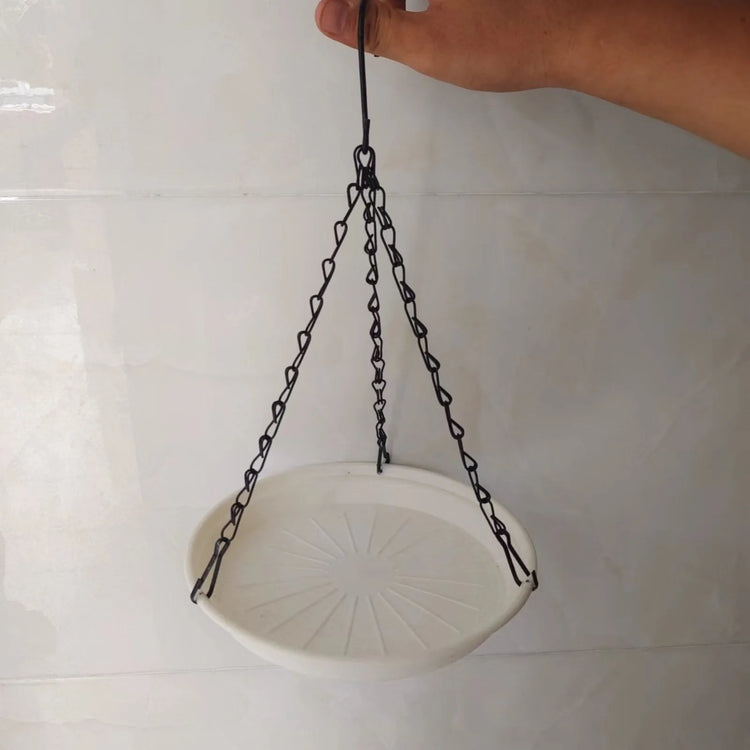 Bird Feeding Tray | Hanging Bird Bath Feeder Water Bowl for Outdoor Parrot Decor