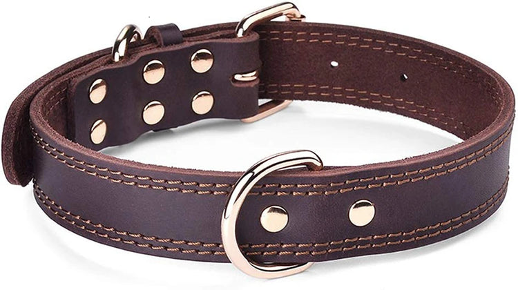 Leather Dog Collar with Quick Release – Durable Pet Collar for Small to Large Dogs