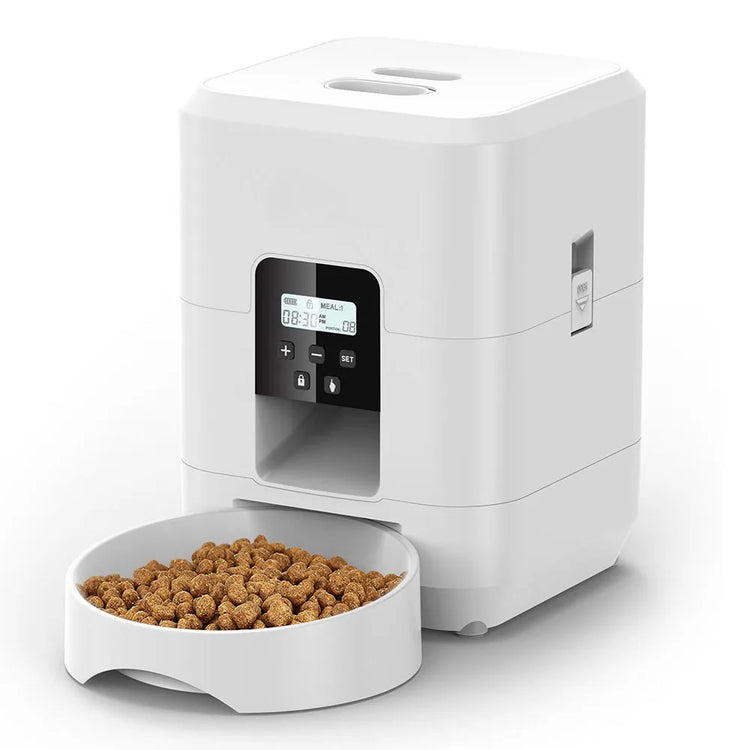 Smart Pet Feeder | Automatic Cat Dog Food Dispenser | Timed Portion Control | 2L Slow Feeder Bowl | LCD Display | Battery Operated | Pet Feeding Machine