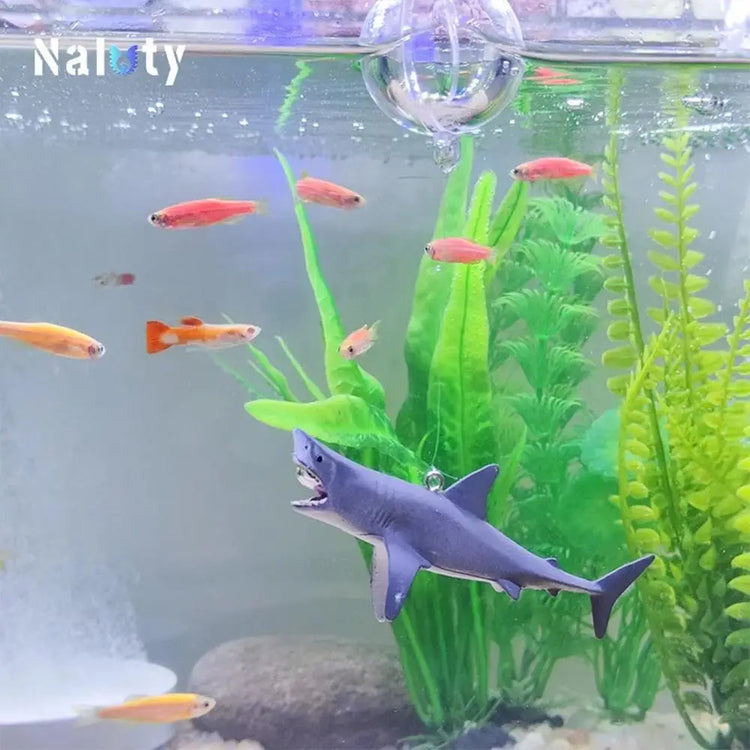 DIY Aquarium Floating Shark Ornament – Creative Fish Tank Decor with Adjustable Float and String
