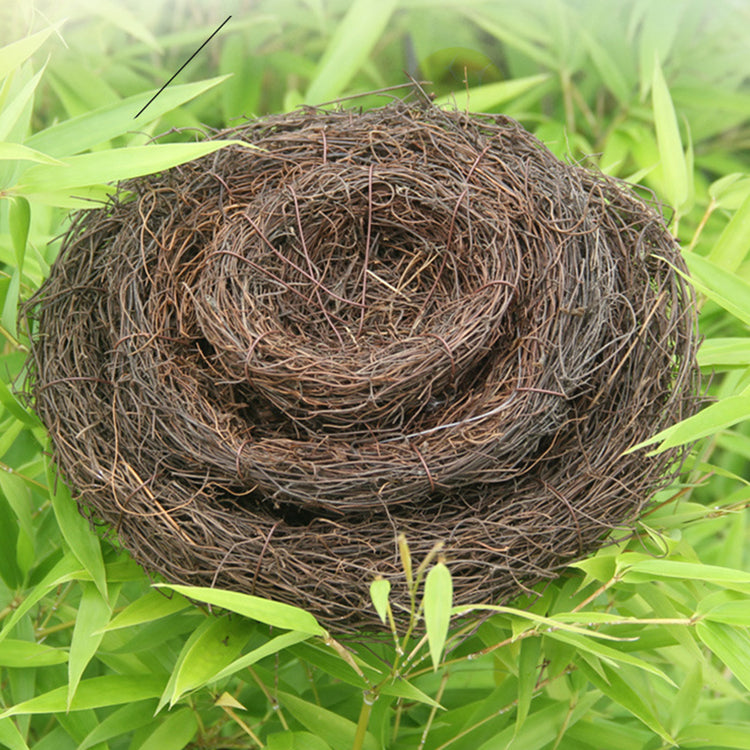 Straw Round Rattan Bird Nest | Chewable Bedding Toy for Parrots, Pigeons & Cage Birds
