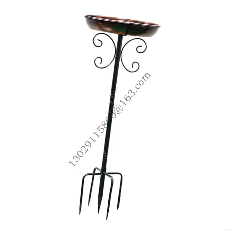 Freestanding Metal Bird Bath with Stake for Outdoor Use | Large Garden Bird Feeder Bowl for Lawns, Patios & Yards