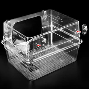 Bird Bath Shower Bathtub Box Large Hanging Clear Transparent Cube for Parrots Cage Accessories Bowl