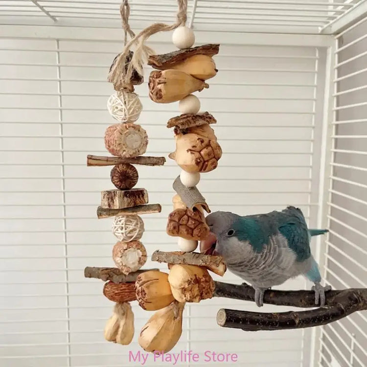 Colorful Block Bird Toy | Beak Grinding Toy | Parrot Chew Toy | Promotes Beak Health | Bird Training & Entertainment