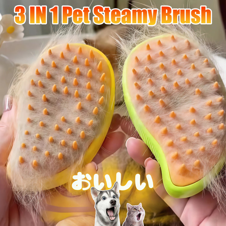 Cat Steamy Brush 3-in-1 | Electric Steam Pet Grooming & Massage Comb for Dogs/Cats