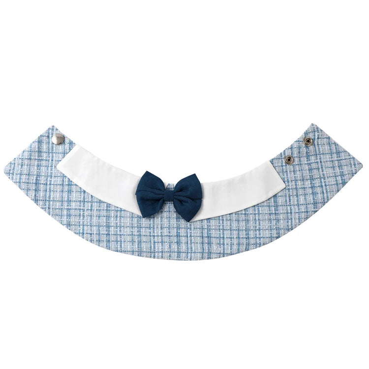 Fashion Striped Pet Bow Tie Bib – Adjustable Saliva Towel for Small & Medium Dogs and Cats