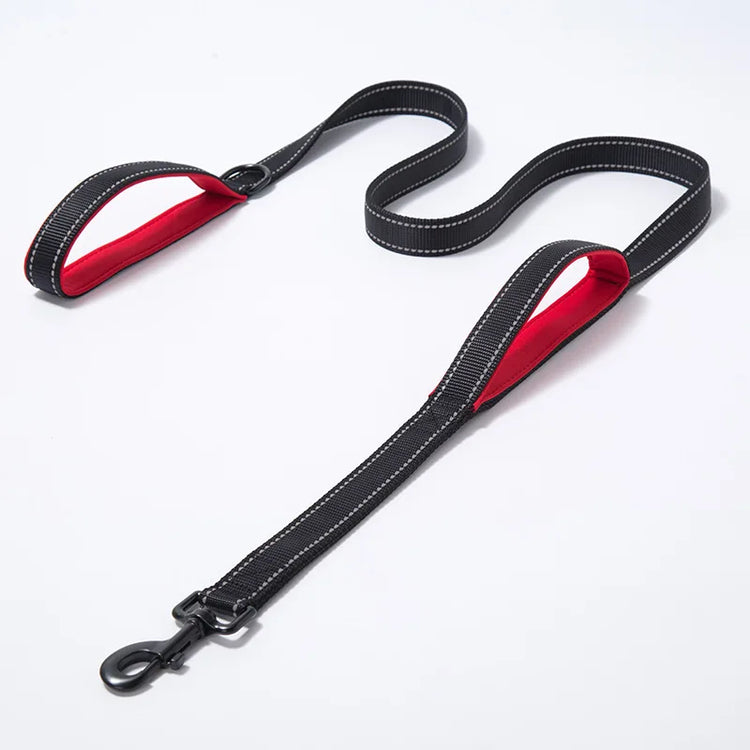 Heavy Duty Double Handle Dog Leash – Outdoor Training & Travel Lead