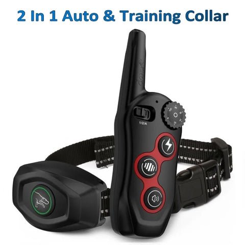 2 in 1 Dog Training Collar & Anti-Bark Collar | Remote Control | Waterproof