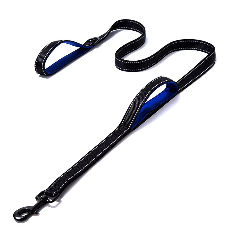 Heavy Duty Double Handle Dog Leash – Outdoor Training & Travel Lead