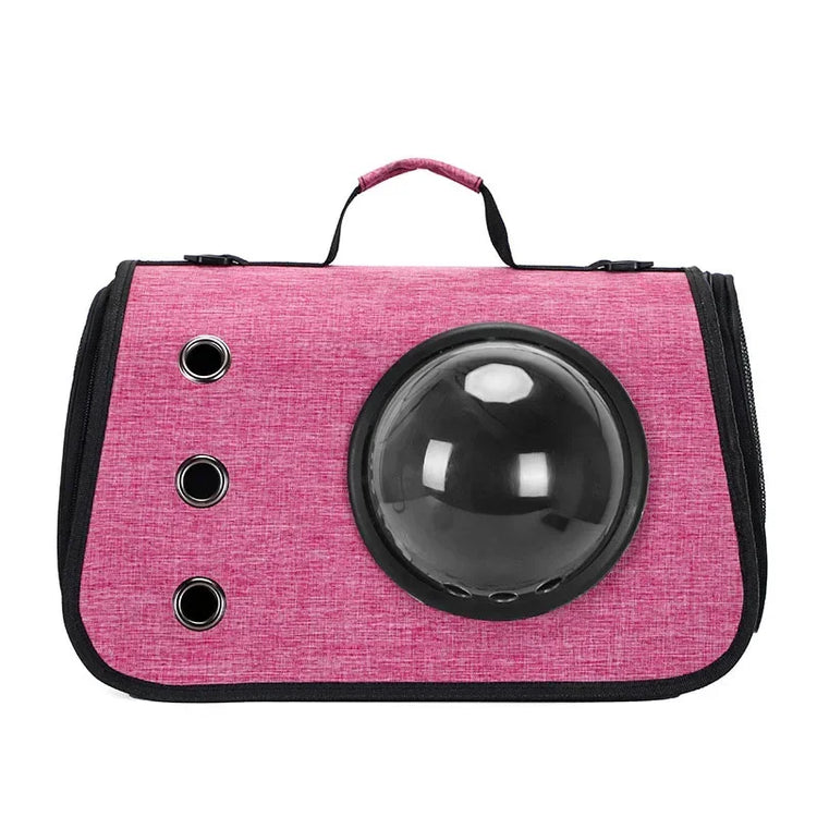 Portable Pet Travel Bag – Transparent Foldable Cat Backpack Zipper Tote