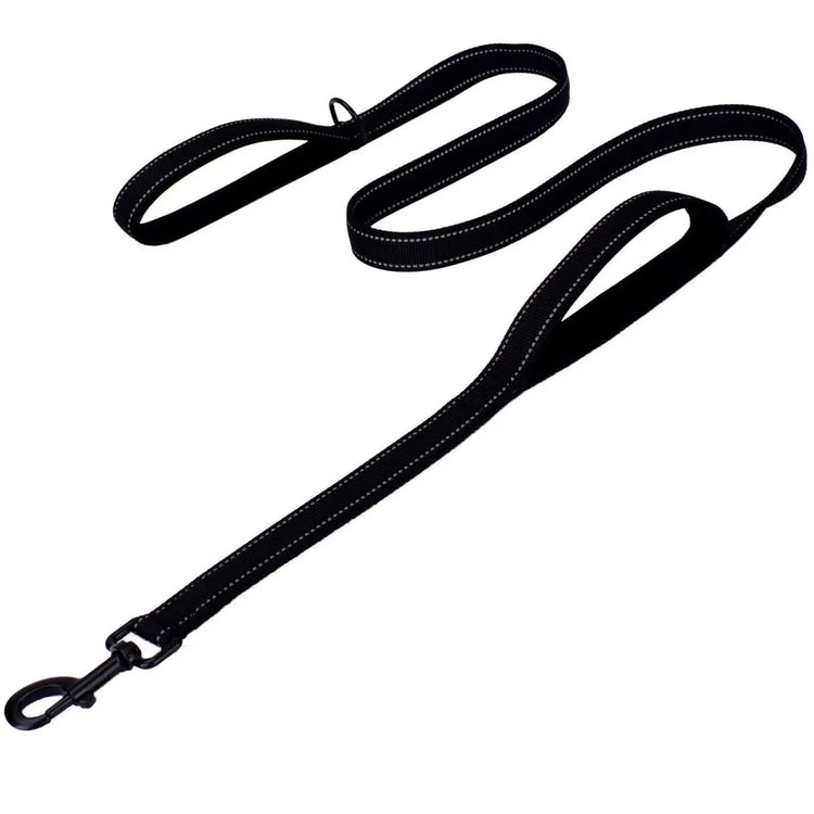 Heavy Duty Double Handle Dog Leash – Outdoor Training & Travel Lead