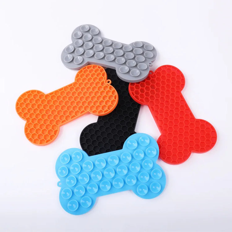 Silicone Pet Licking Mat for Cats/Dogs | Anti-Choking Slow Food Bowl | Bath Distraction Plate | Pet Supplies Cutlery