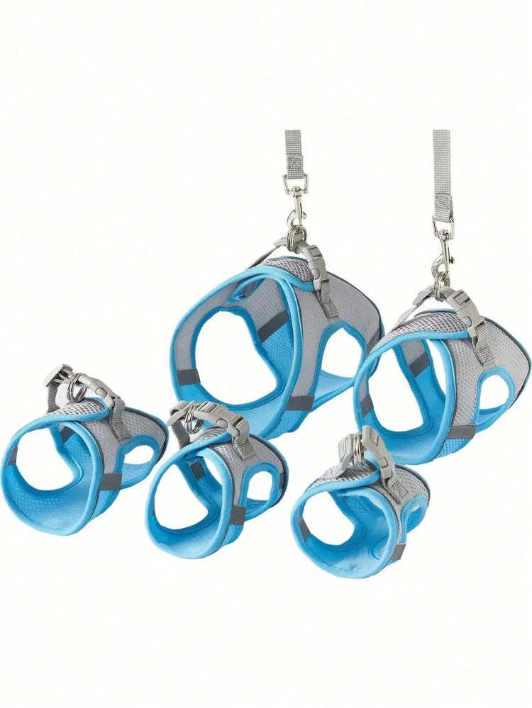 Cat Harness Leash Set | Adjustable Dog & Cat Collar | French Bulldog Harness Vest | Puppy & Chihuahua | Outdoor Walking Lead Leash