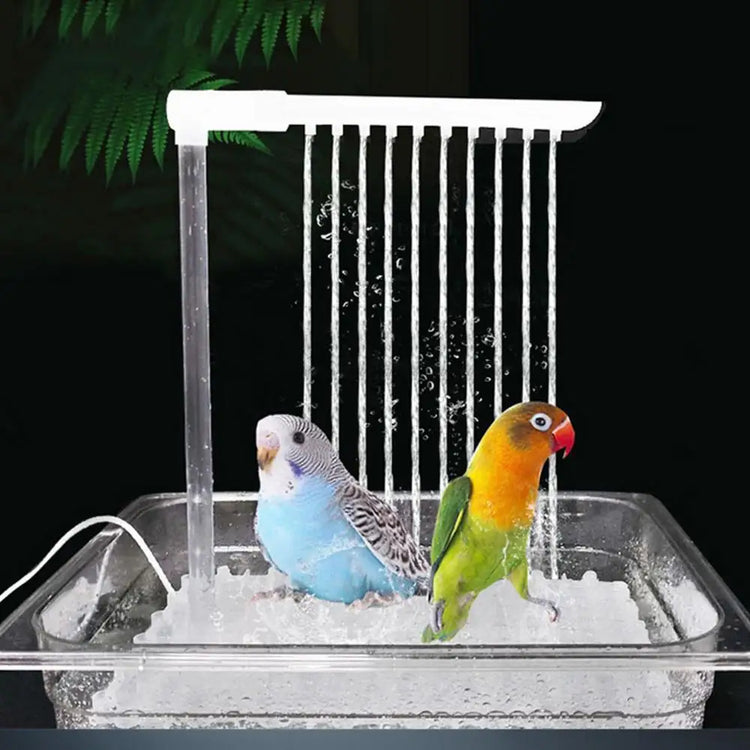 Bird automatic Bathing Tub | Small Parrot Bowls / Multipurpose Small Bathtub Bowl - Cage USB Bird Shower Fountain For Parakeets