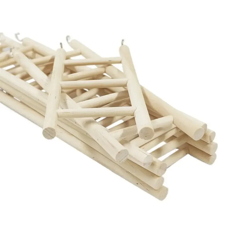 1PC Birds Toy | Wooden Ladders Swing Scratcher Perch Climbing | 3/4/5/6 Step Ladder for Bird Cage Parrots Hamsters Hanging Pet Supplies