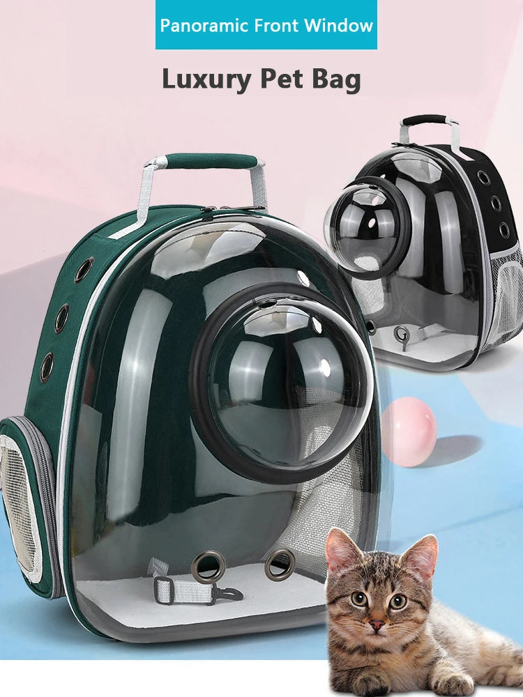 Cat Carrier Bag | Outdoor Pet Shoulder Bag | Carriers Backpack | Breathable Portable Travel Transparent Bag | For Small Dogs Cats