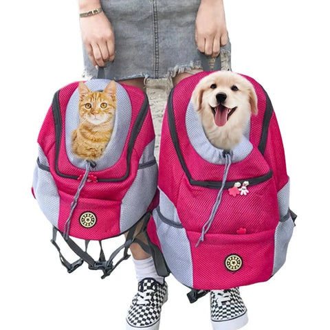 Pet Carrier Backpack – Breathable Front & Back Pack for Small to Medium Dogs and Cats