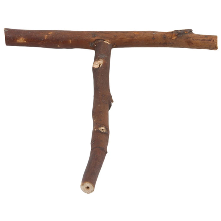 Pet Parakeet Budgie Hanging Play Toys | Bird Cage Wood Branch Stand Perches | Parrot Wooden Holder Perches