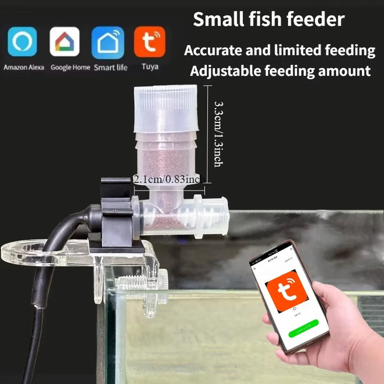 Smart USB Aquarium Feeder with Remote Control – Intelligent Timing Automatic Fish and Turtle Food Dispenser