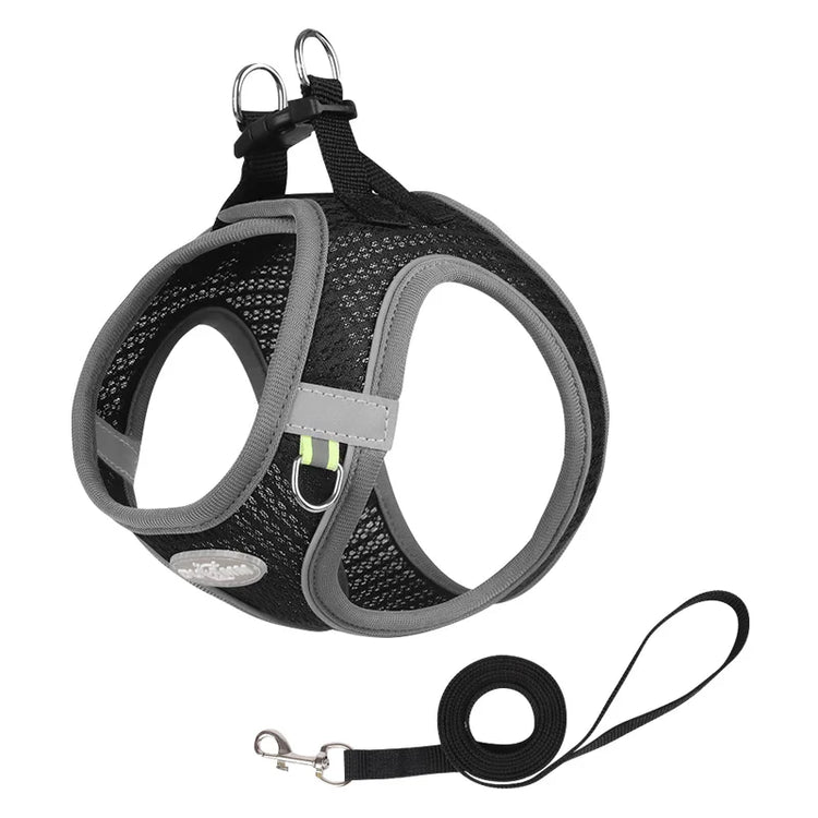 Pawstrip Soft & Reflective Dog Harness with Leash – Comfortable Vest Harness for Small Dogs