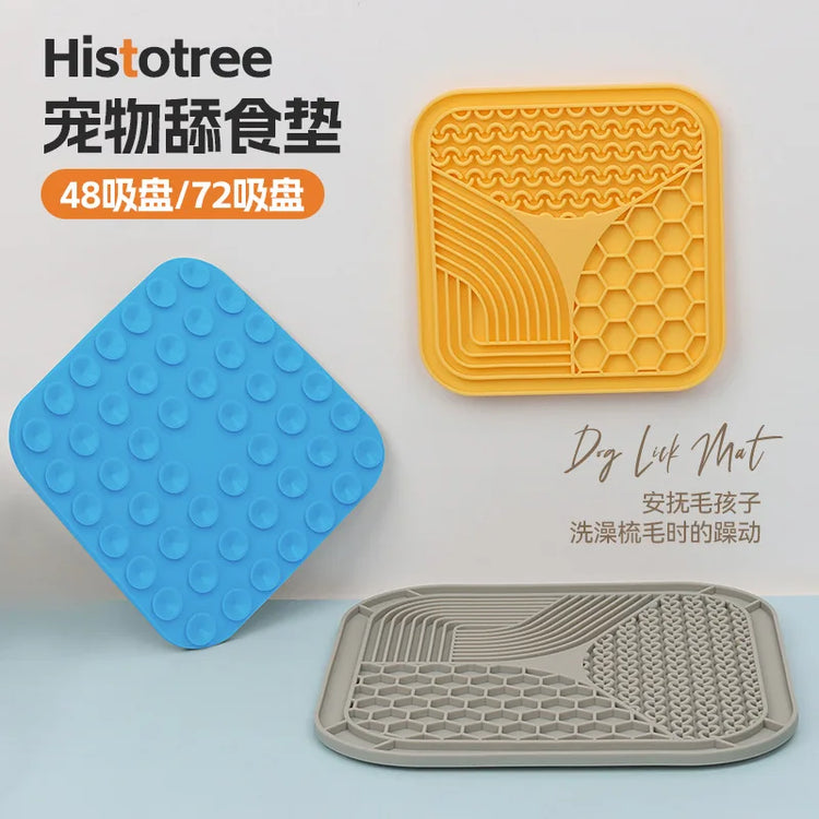 Silicone Pet Licking Mat for Cats/Dogs | Anti-Choking Slow Food Bowl | Bath Distraction Plate | Pet Supplies Cutlery