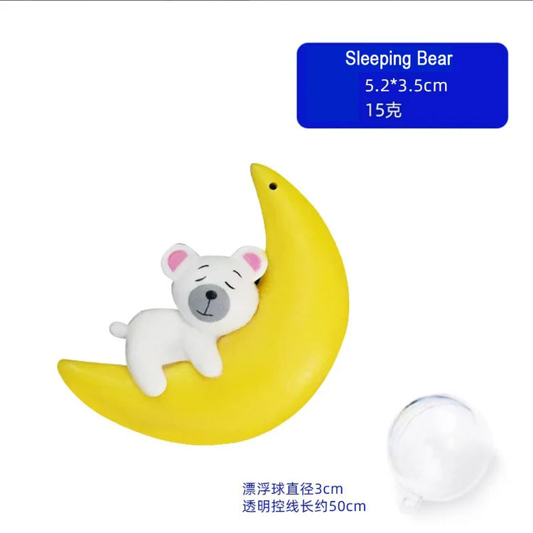 Mini Floating Diver & Mermaid Aquarium Decoration – Cartoon PVC Fish Tank Ornament with Line & Buoy