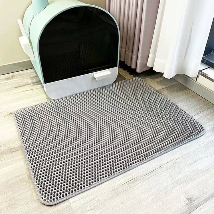 Cat Litter Mat - Double Layer | Cat Litter Box Waterproof Mat | Non-slip Sand Cat Pad | Foldable Washable Mat | Pet Clean Supplies