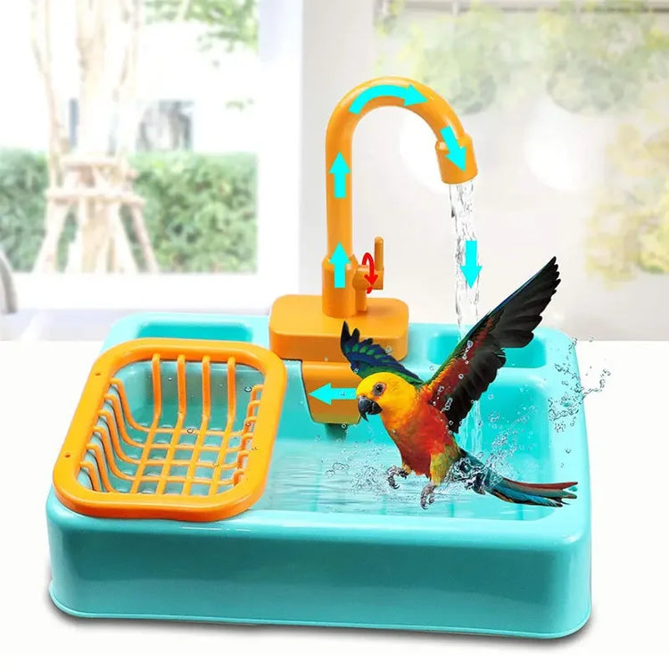 Parrot Bathtub Bird Shower Bath Cage Basin Parrot Bath Basin Parrot Shower Bowl Parrot Toy Bird Bathtub Kids Kitchen Sink Toys