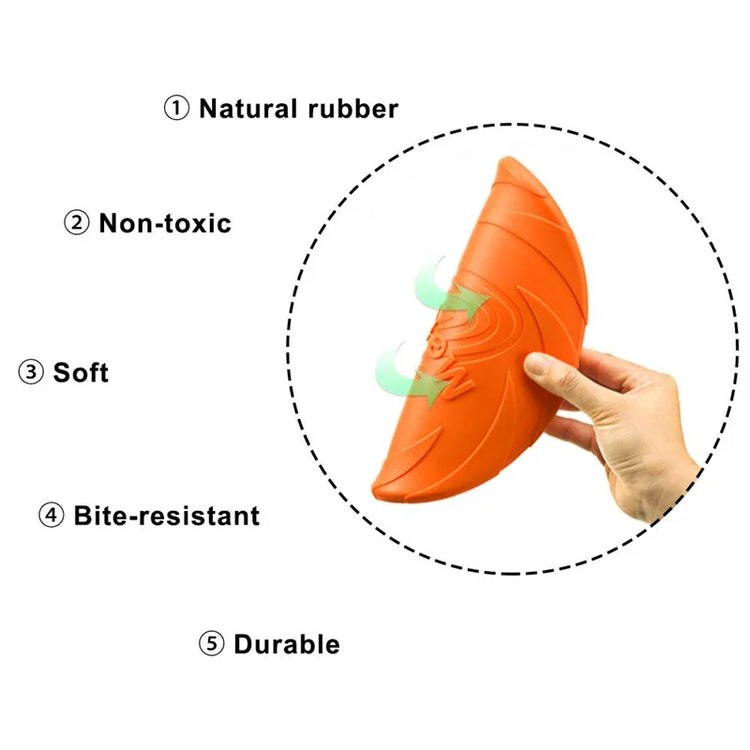 OUZEY Bite Resistant Flying Disc Toys for Dogs | Multifunction Pet Puppy Training Toys | Outdoor Game Dog Products