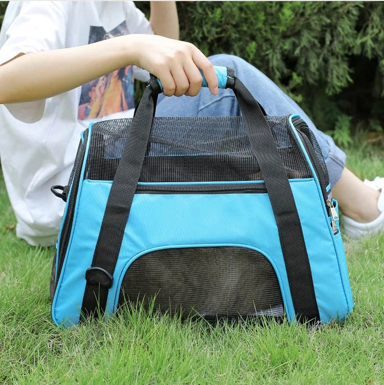 Portable Foldable Pet Carrier Bag – Soft-Sided Travel Handbag for Small Dogs & Cats