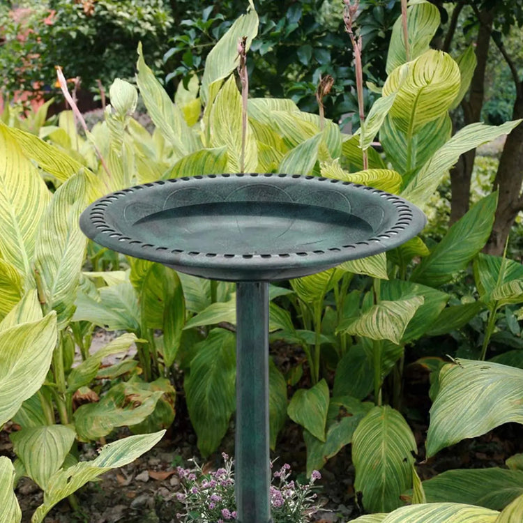 Antique Style Bird Bath | Weather-Resistant | Standing Flower Design for Courtyard, Lawn, Balcony, Yard, Garden