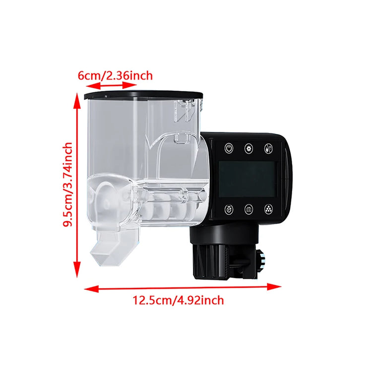 Automatic Intelligent Fish Feeder with LCD Display – Digital Programmable Aquarium Fish Food Dispenser