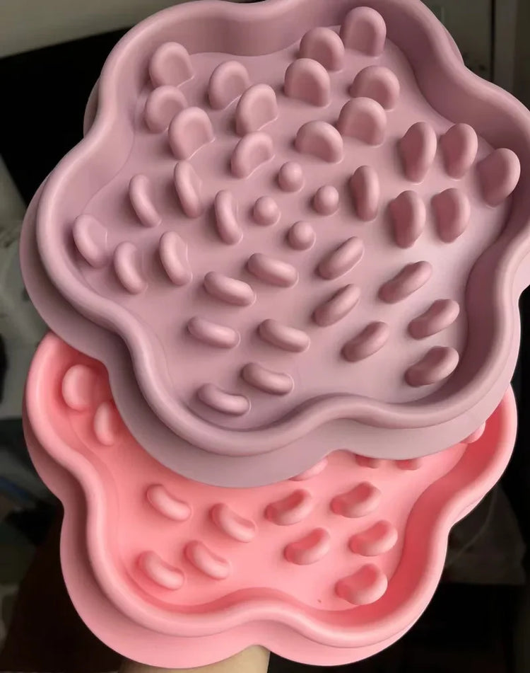 Slow Feeder Bowl for Dogs and Cats | Silicone Licking Mat with Suction Cups for Dog | Slow Feeders Treat Dispensing