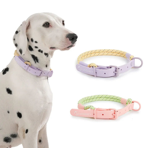 Cute Candy Style Nylon Dog Collar – Waterproof, Reflective, and Customizable