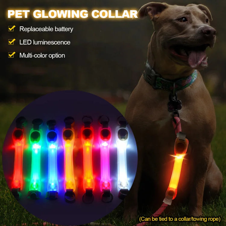 LED Safety Light Strip for Dogs – Waterproof, Flashing, Anti-Lost Light for Harness or Leash