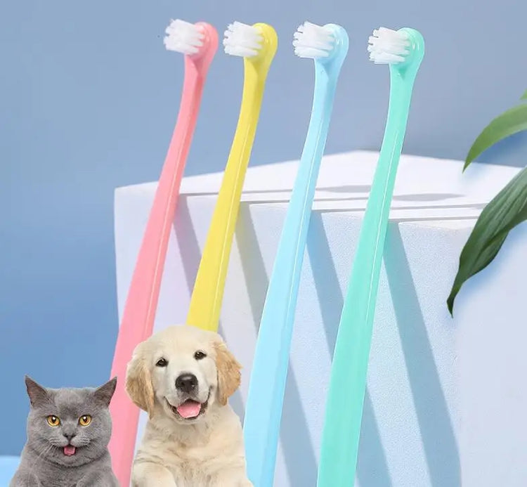 Cat Toothbrush | Dog Teeth Cleaning Brush | Pet Grooming Tool | Soft Bristle Toothbrush | Cat & Dog Mouth Cleaning Supplies