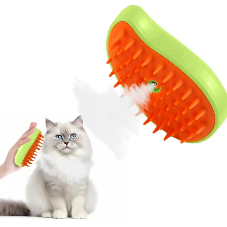 Pet Steam Brush | Cat Dog Cleaning | Steamy Electric Spray Massage Comb | 3 In 1 Hair Removal | Grooming Supplies | Pet Accessories